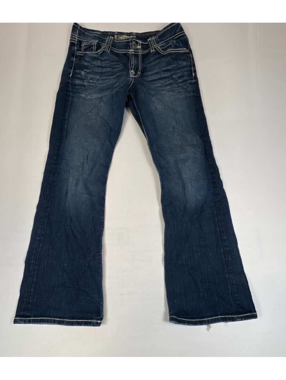 BKE Women's Wendy 28x29 Stretch Blue Denim Jeans Flared Pants
